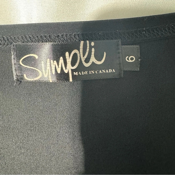 Sympli A-Line  3/4 Sleeve long shirt Black Size 6 - Picture 3 of 9